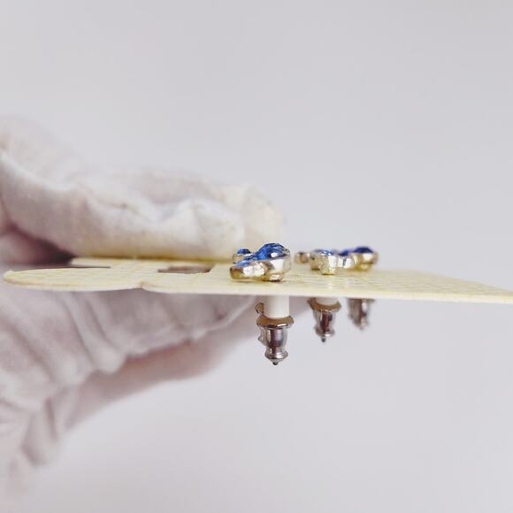 Disney Parks Mickey Mouse Earrings Set 3-Pack Blue NIP - Picture 4 of 9